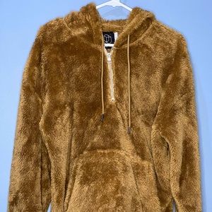 Fuzzy Brown 3/4 Zip